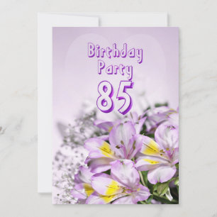 Invitación a la fiesta de cumpleaños de 85 años
