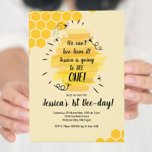 Invitación a la fiesta de cumpleaños de Abeja Amar