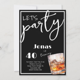 Invitación a la fiesta de cumpleaños de adultos de