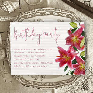 Invitación a la fiesta de cumpleaños de adultos de