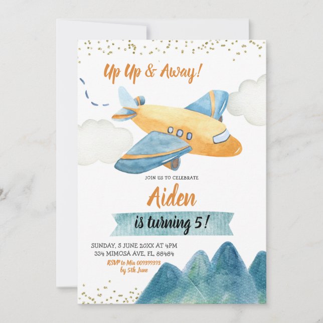 Invitación a la fiesta de cumpleaños de Adventure  (Anverso)