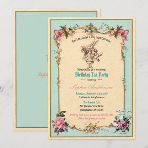 Invitación a la fiesta de cumpleaños de Alice in W