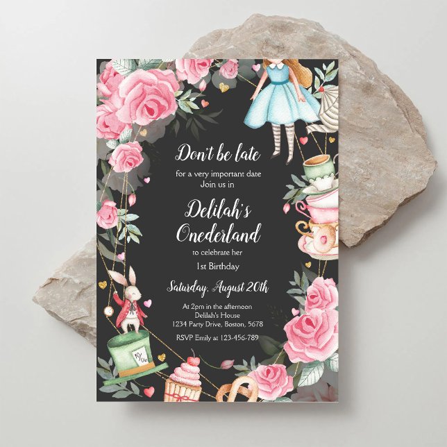 Invitación a la fiesta de cumpleaños de Alicia en  (Subido por el creador)