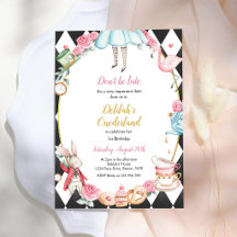 Invitación a la fiesta de cumpleaños de Alicia en 