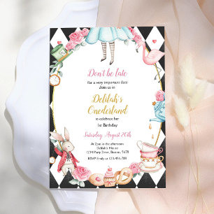 Invitación a la fiesta de cumpleaños de Alicia en 