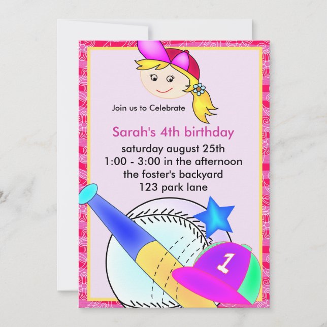 Invitación a la fiesta de cumpleaños de All Star S (Anverso)