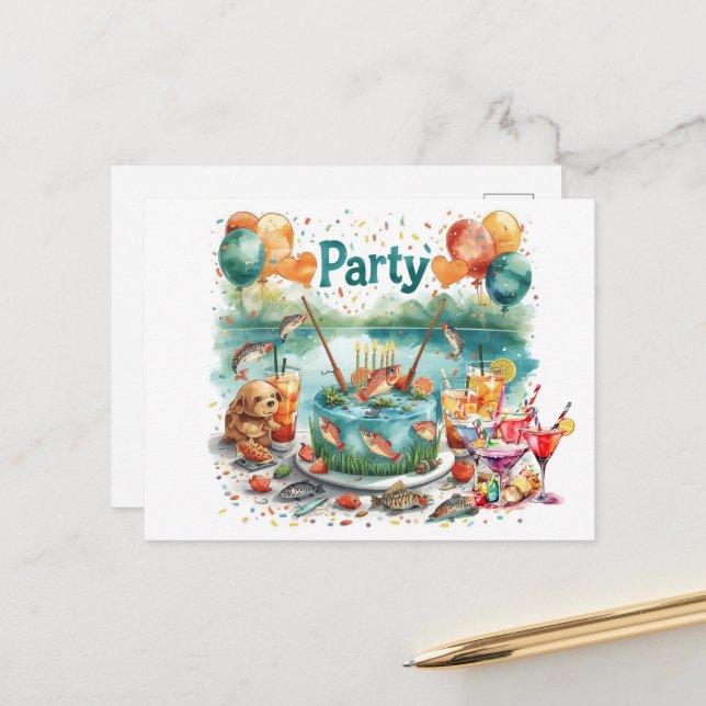 Invitación a la fiesta de cumpleaños de amante de  (Anverso/Reverso In Situ)