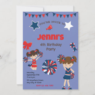Invitación a la fiesta de cumpleaños de animadores