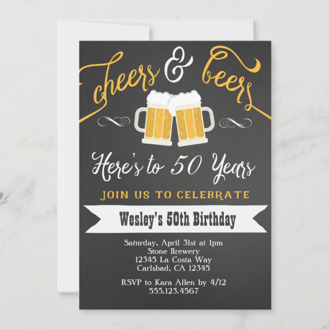 Invitación a la fiesta de cumpleaños de animadores (Anverso)