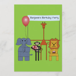 Invitación a la fiesta de cumpleaños de animales d