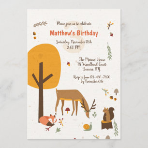 Invitación a la fiesta de cumpleaños de animales f