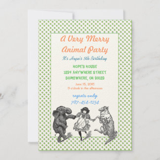 Invitación a la fiesta de cumpleaños de animales F