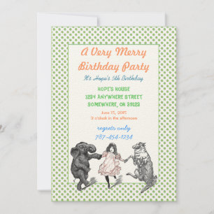 Invitación a la fiesta de cumpleaños de animales F