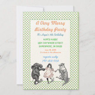 Invitación a la fiesta de cumpleaños de animales F