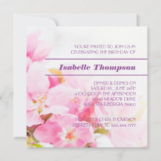 Invitación a la fiesta de cumpleaños de Apple Blos