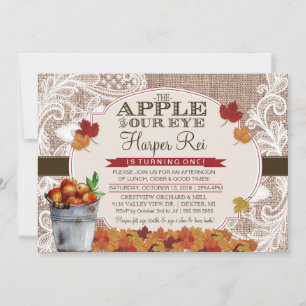 Invitación a la fiesta de cumpleaños de Apple Burl
