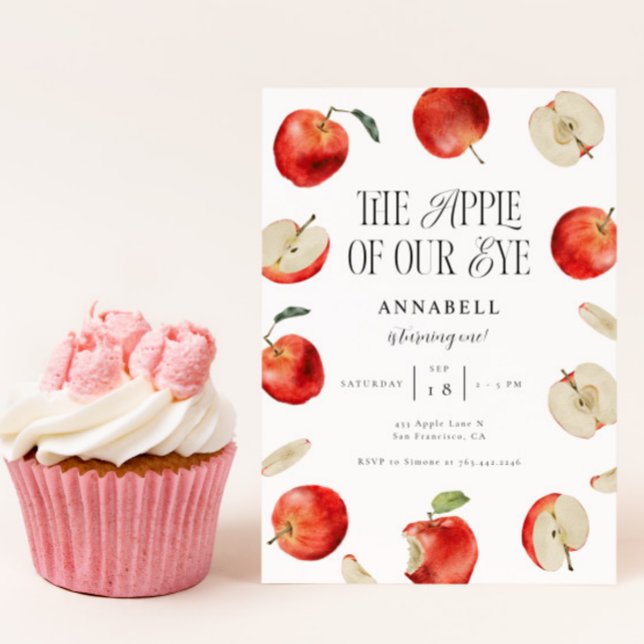 Invitación A La Fiesta De Cumpleaños De Apple Of O (Subido por el creador)