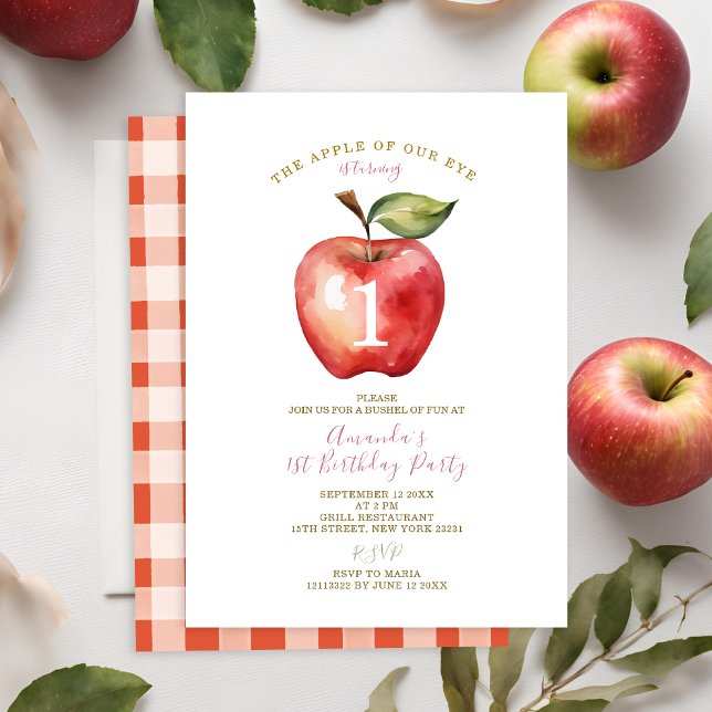 Invitación a la fiesta de cumpleaños de Apple of O (Subido por el creador)