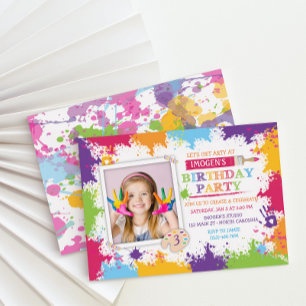Invitación a la fiesta de cumpleaños de Art Craft 