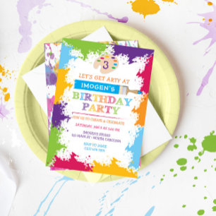 Invitación a la fiesta de cumpleaños de Art Craft