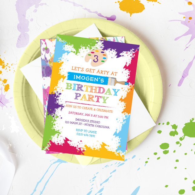 Invitación a la fiesta de cumpleaños de Art Craft  (Subido por el creador)