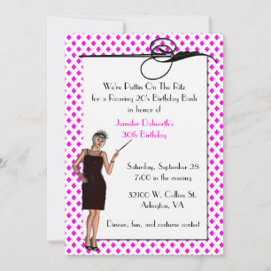 Invitación a la fiesta de cumpleaños de Art Deco d