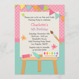 Invitación a la fiesta de cumpleaños de Art Painti