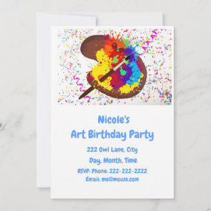 Invitación a la fiesta de cumpleaños de artesanía 