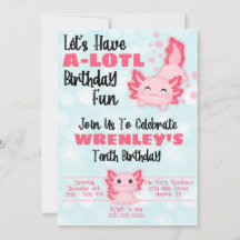Invitación a la fiesta de cumpleaños de Axolotl Pi