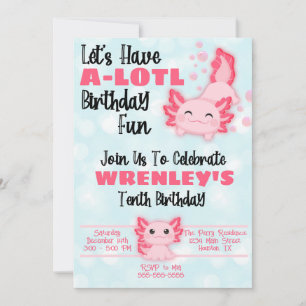 Invitación a la fiesta de cumpleaños de Axolotl Pi