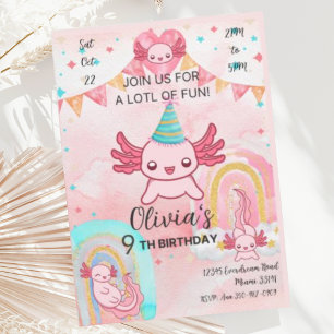 Invitación a la fiesta de cumpleaños de Axolotl ro