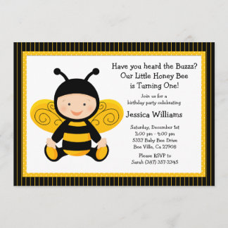 Invitación a la fiesta de cumpleaños de Baby Bee B