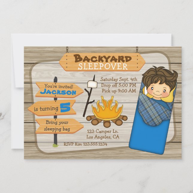 Invitación a la fiesta de cumpleaños de Backyard S (Anverso)