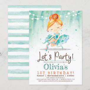 Invitación a la fiesta de cumpleaños de Ballerina
