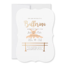 Invitación a la fiesta de cumpleaños de Ballerina