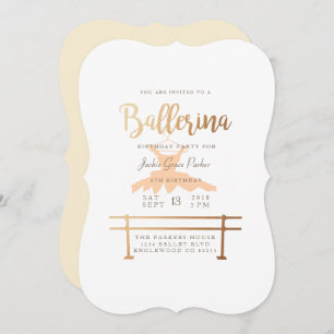Invitación a la fiesta de cumpleaños de Ballerina