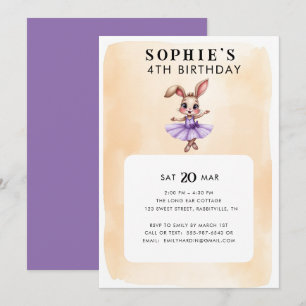 Invitación a la fiesta de cumpleaños de Ballerina 