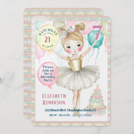 Invitación a la fiesta de cumpleaños de Ballerina