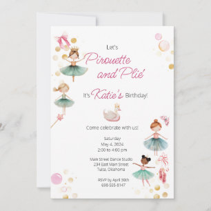 Invitación a la fiesta de cumpleaños de Ballerina
