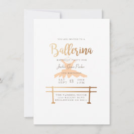 Invitación a la fiesta de cumpleaños de Ballerina