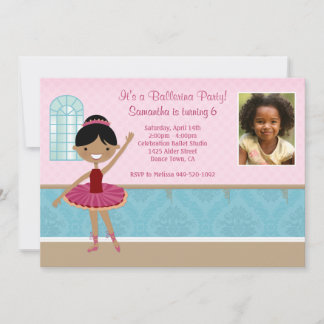 Invitación a la fiesta de cumpleaños de Ballerina