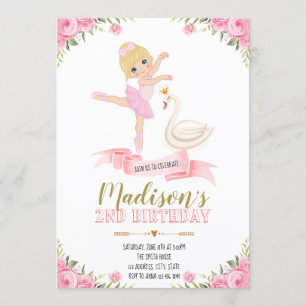 Invitación a la fiesta de cumpleaños de Ballerina 