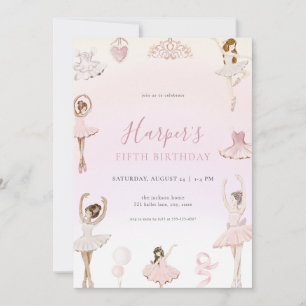 Invitación a la fiesta de cumpleaños de Ballet Ros