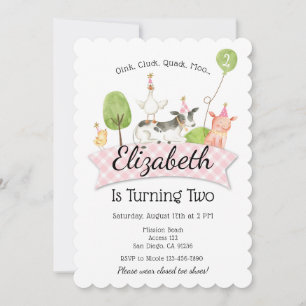 Invitación a la fiesta de cumpleaños de Barnyard p