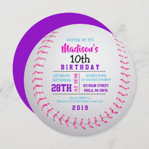 Invitación a la fiesta de cumpleaños de BASEBALL R