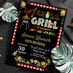 Invitación a la fiesta de cumpleaños de BBQ