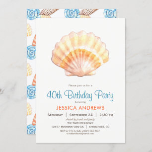 Invitación a la fiesta de cumpleaños de Beach Seas