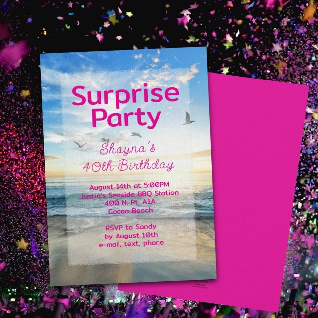 Invitación a la fiesta de cumpleaños de Beach Sunr (Subido por el creador)