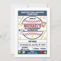Invitación a la Fiesta de Cumpleaños de Béisbol