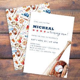 Invitación a la fiesta de cumpleaños de Béisbol de